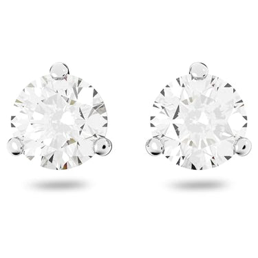 Swarovski Stilla Ohrstecker, Rundschliff, Weiß, Rhodiniert im Sale